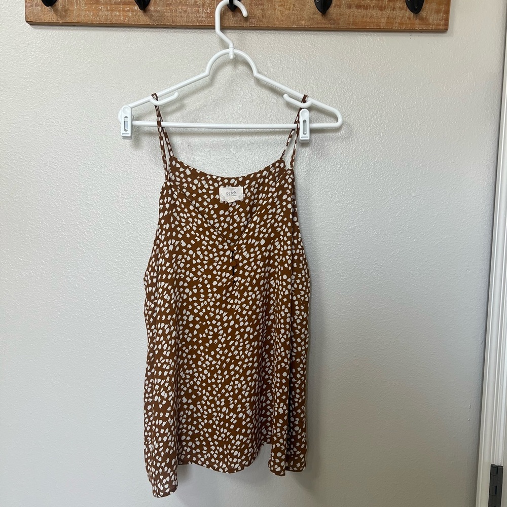 (4 for $20✅)Perch Abstract Polka Dot Print Relaxed Camisole
